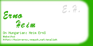 erno heim business card